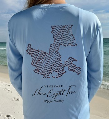 Sky Blue - Long Sleeve Performance Tee - Size 2XL